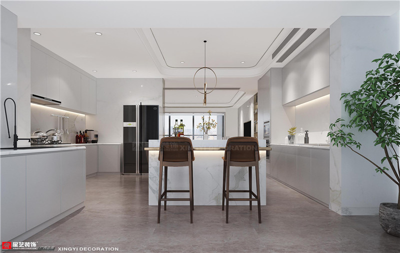 招商雍景灣200平吧臺裝修效果圖