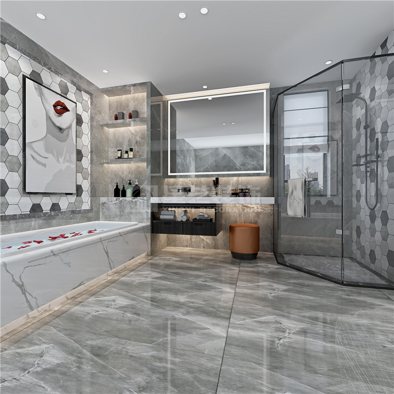 萬科時代廣場187平衛(wèi)生間裝修效果圖