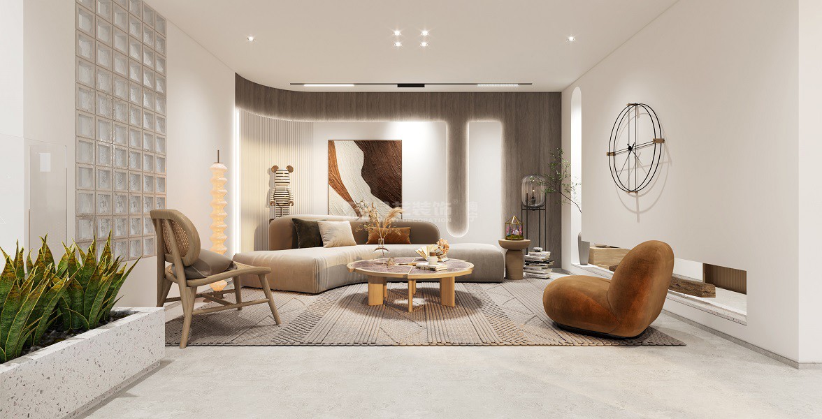 嘉和城馬略卡島320平現(xiàn)代極簡客廳裝修效果圖