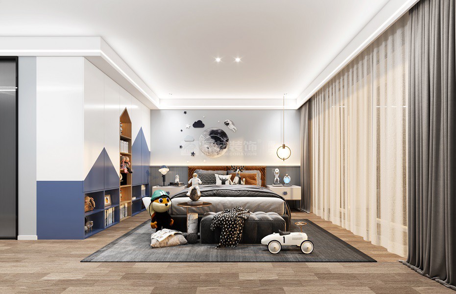 嘉和城馬略卡島320平現(xiàn)代極簡兒童房裝修效果圖