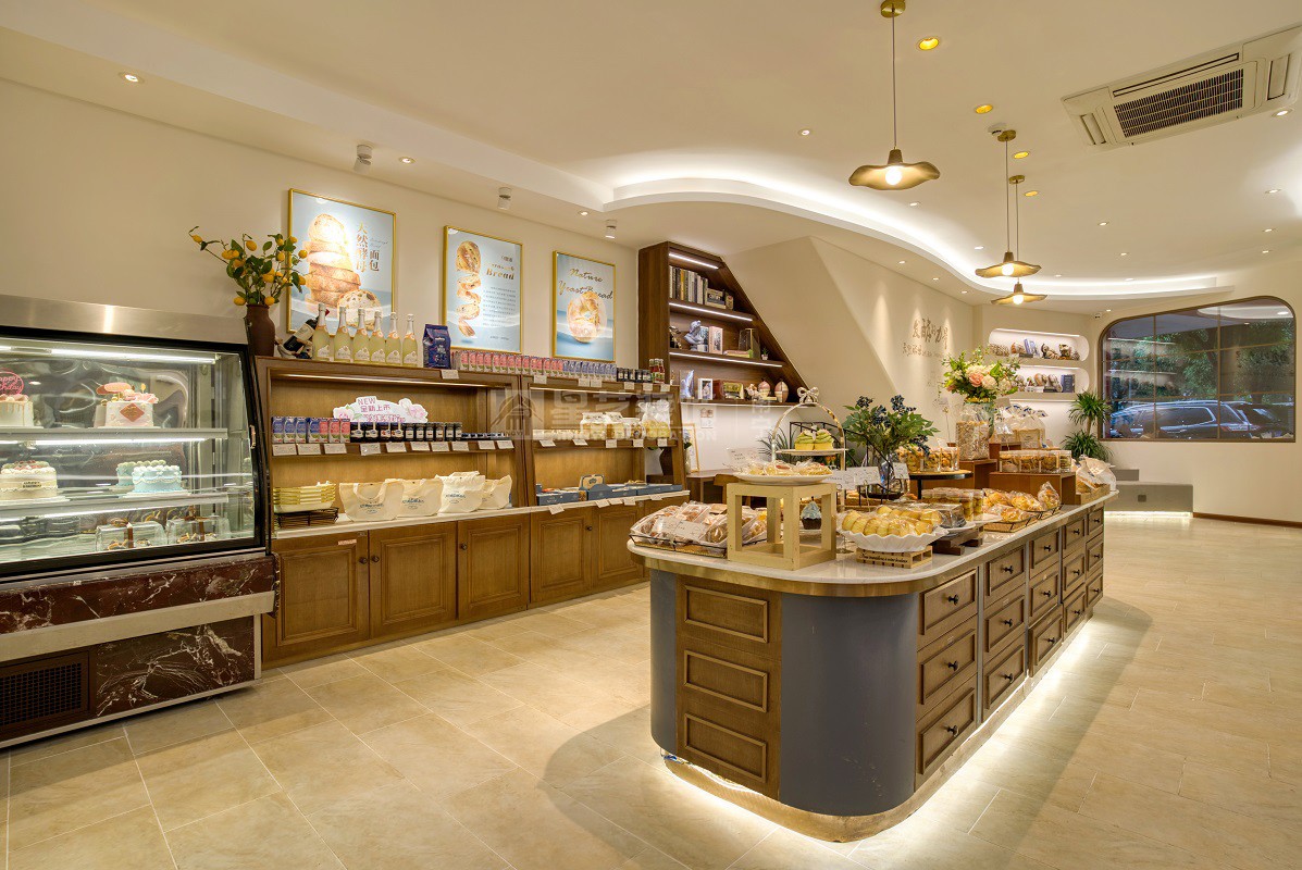 9度緣蛋糕店120平裝修詫寂風