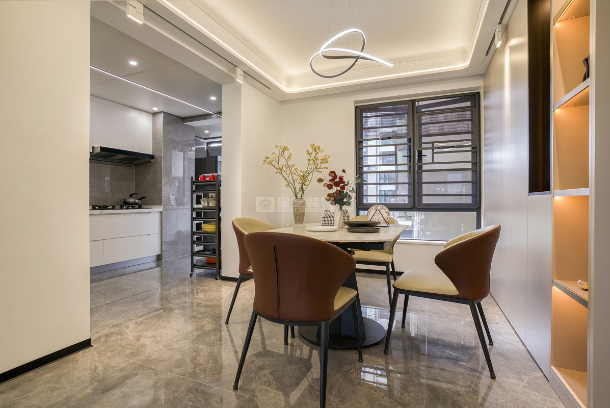 臻澤苑270平現(xiàn)代風(fēng)格餐廳裝修實景