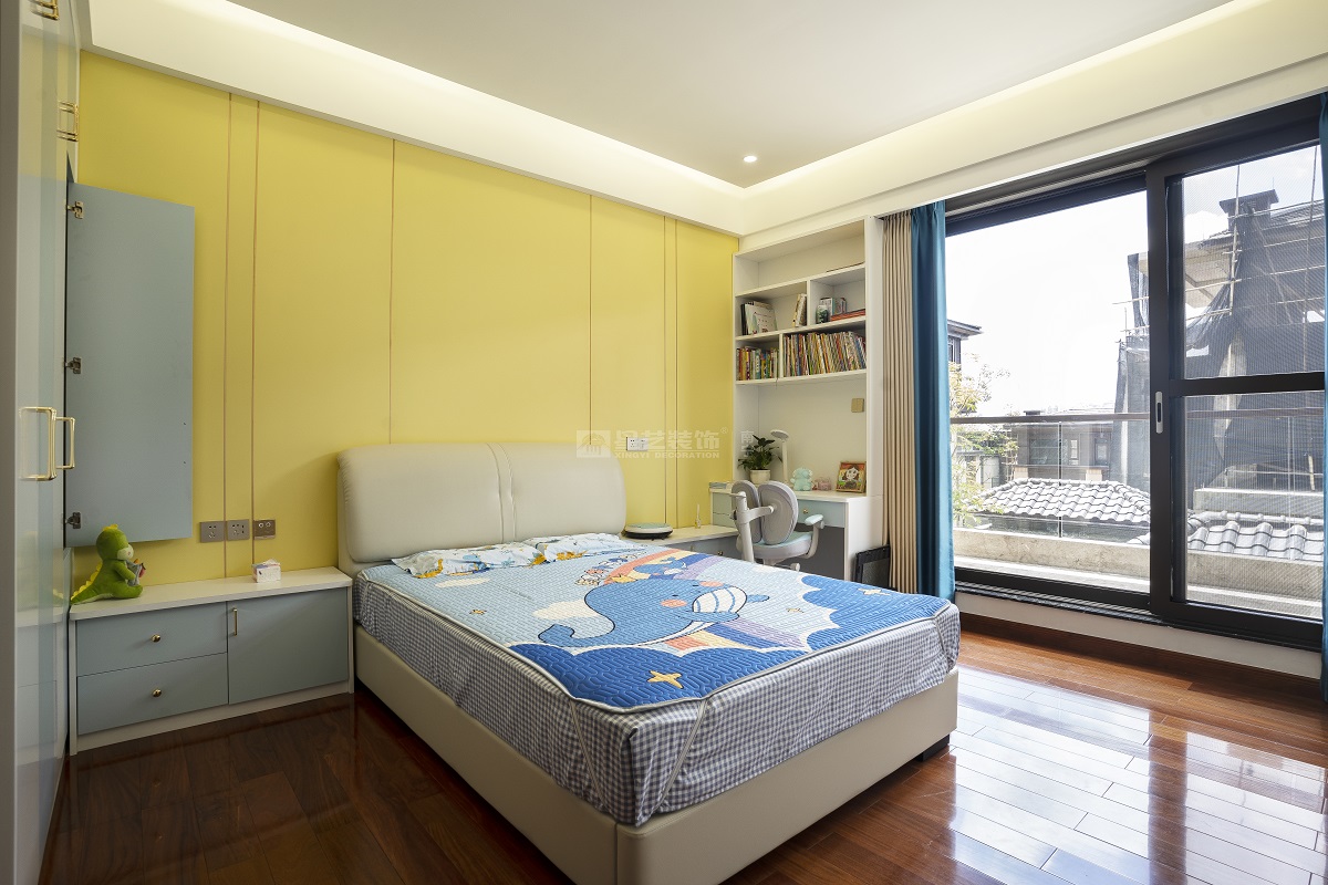冠江墅 800平新中式兒童房裝修實景