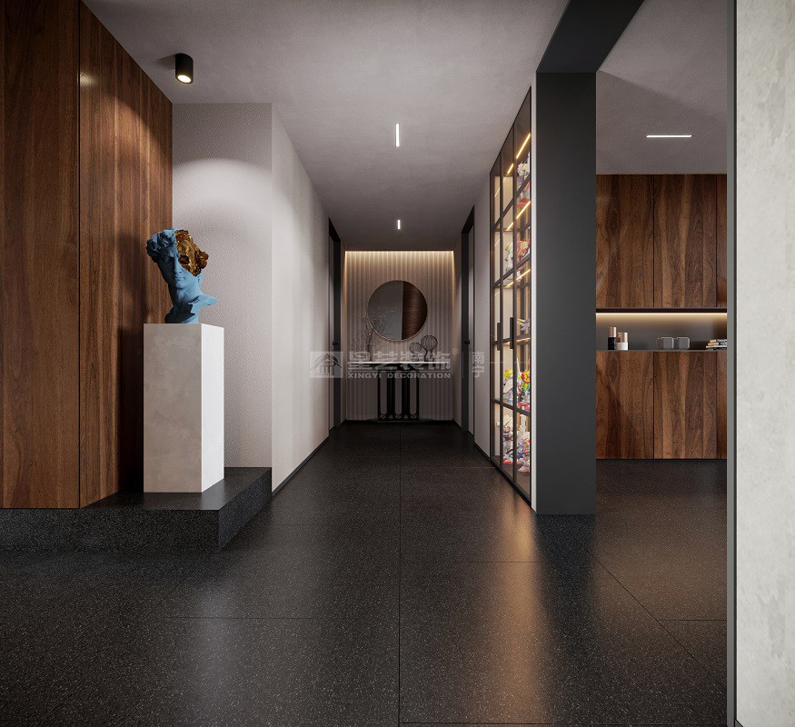 大唐臻觀197平工業(yè)侘寂風(fēng)過(guò)道裝修效果圖