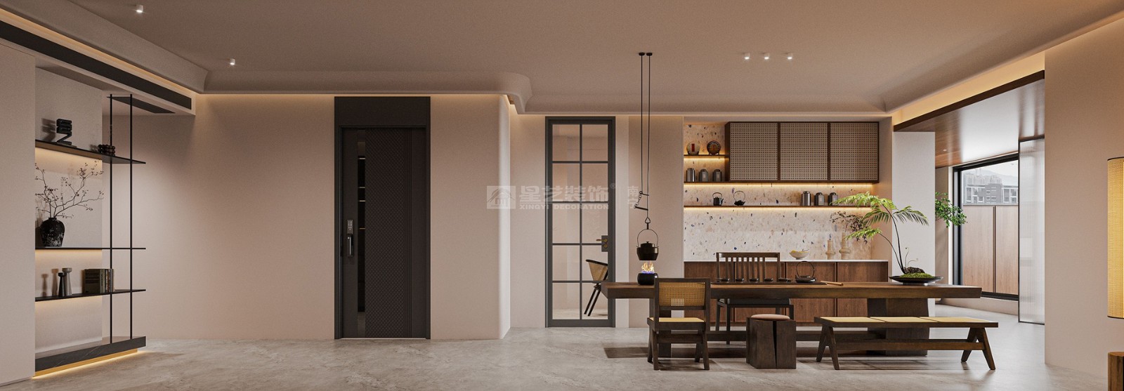 大唐臻觀260平現(xiàn)代風(fēng)格客廳裝修效果圖