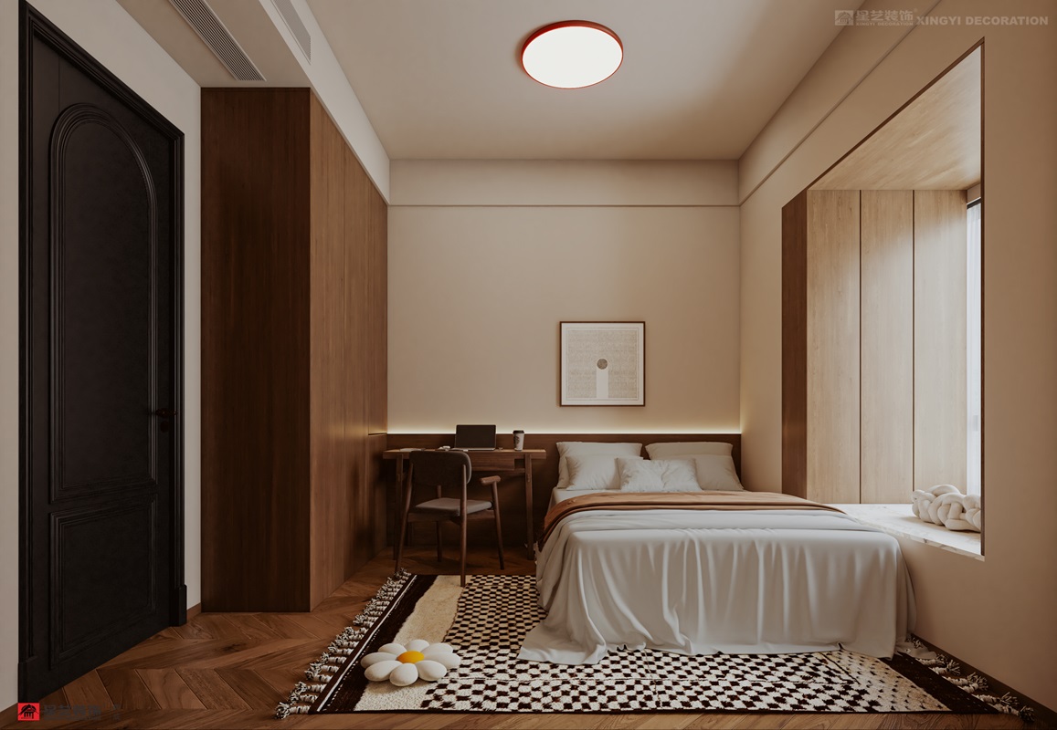 西園潤(rùn)府160平中古風(fēng)臥室裝修效果圖