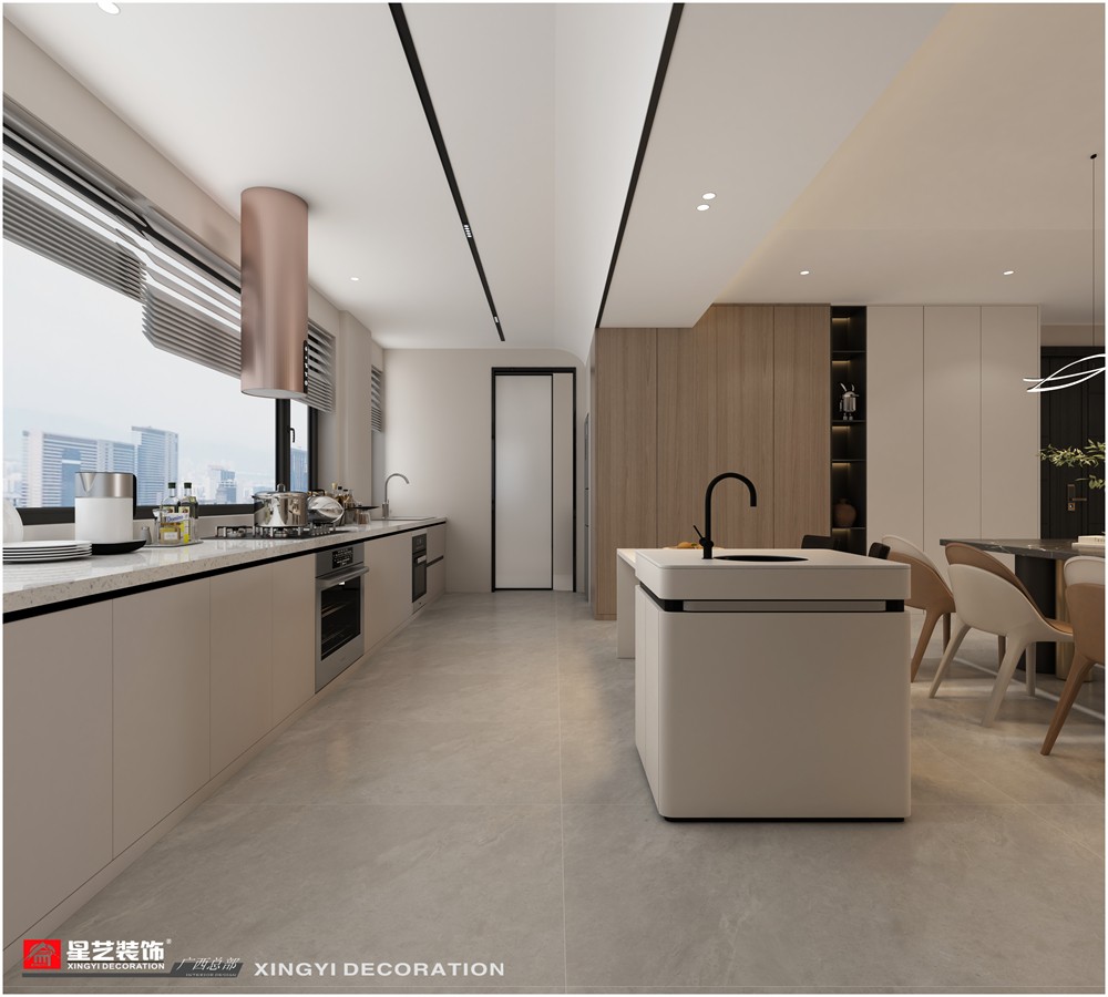 青山府210平現(xiàn)代簡(jiǎn)約廚房裝修效果