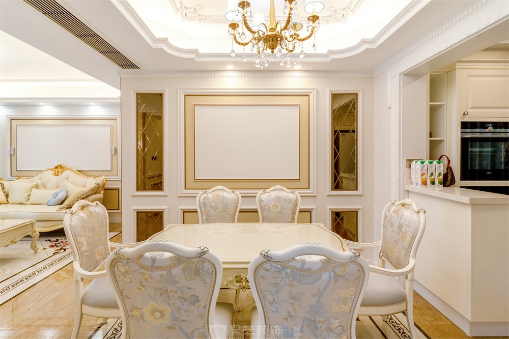 盛科城120平法式裝修餐廳實景