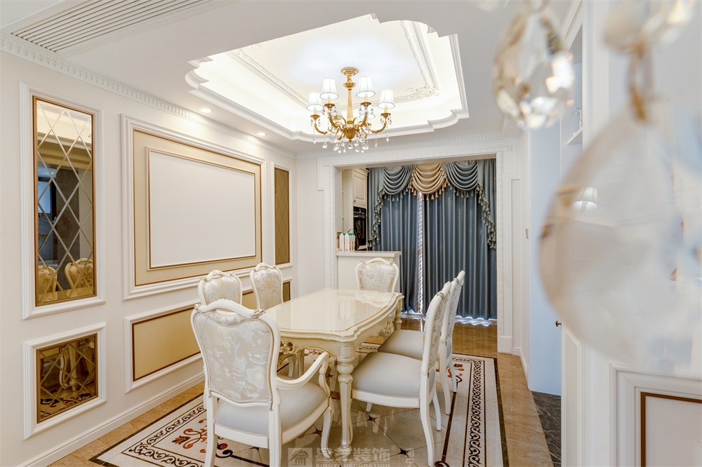 盛科城120平法式裝修餐廳實景