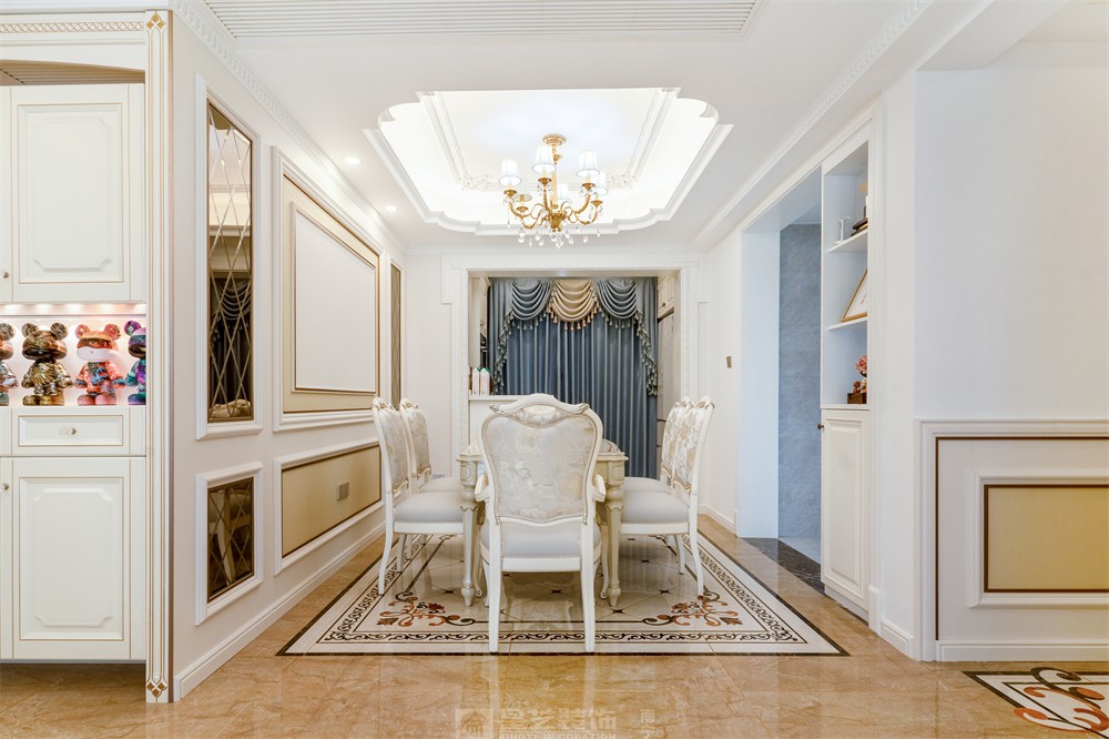 盛科城120平法式裝修餐廳實景