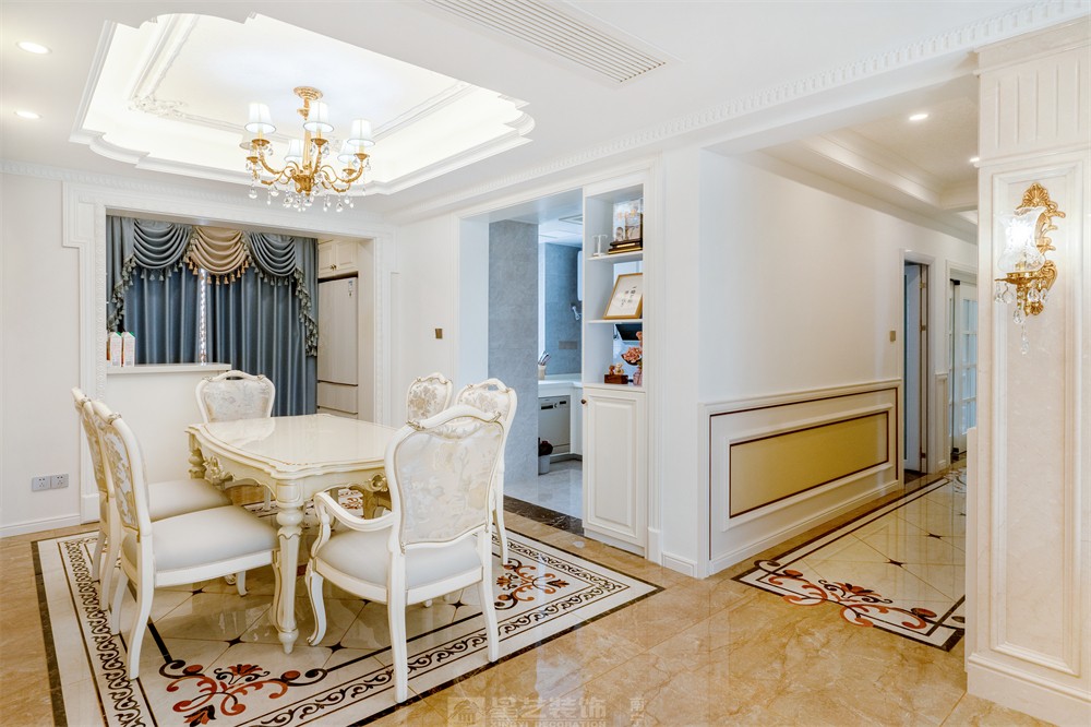 盛科城120平法式裝修餐廳實景