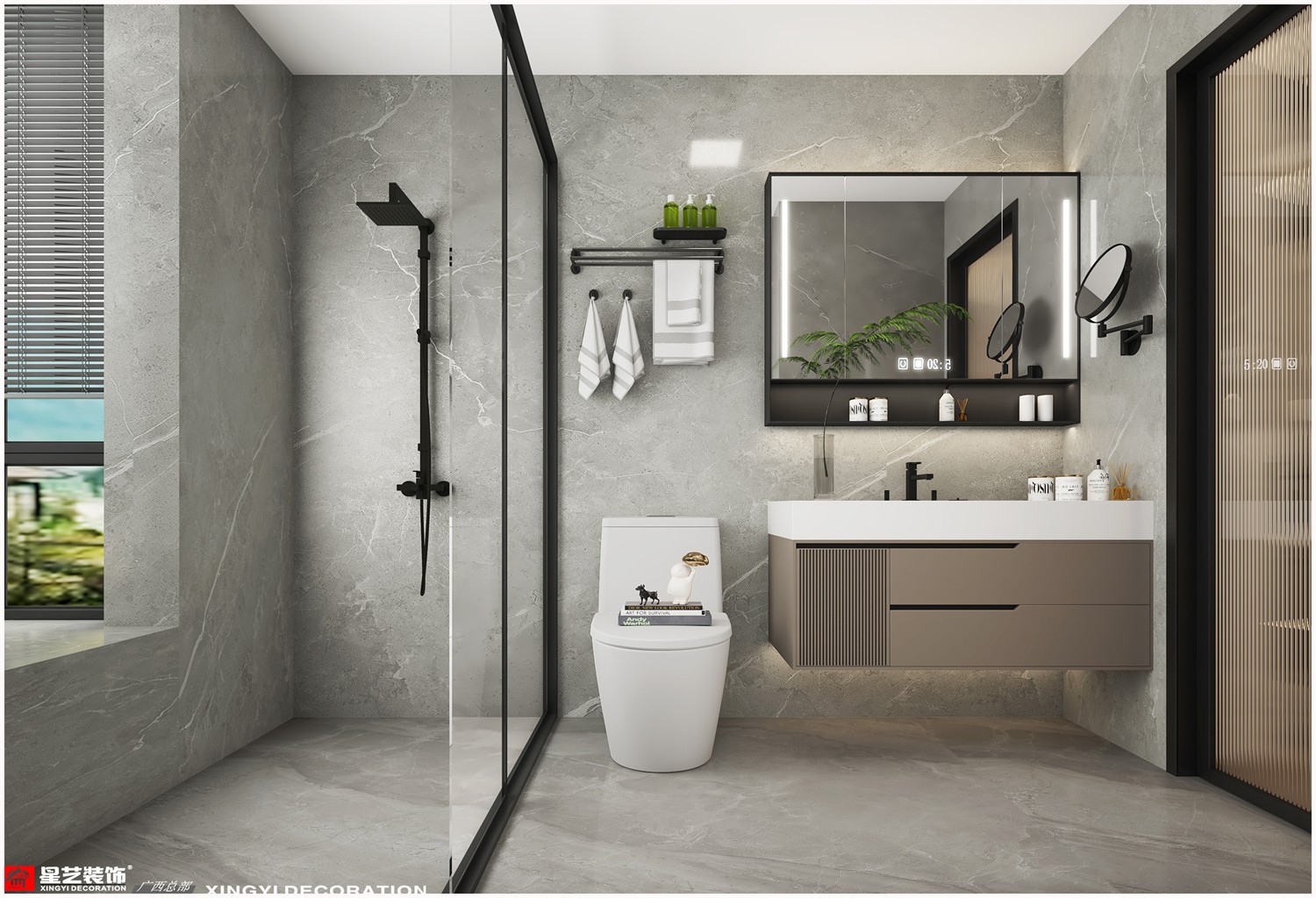 萬達(dá)茂御江國際134平現(xiàn)代 簡約衛(wèi)生間裝修效果圖