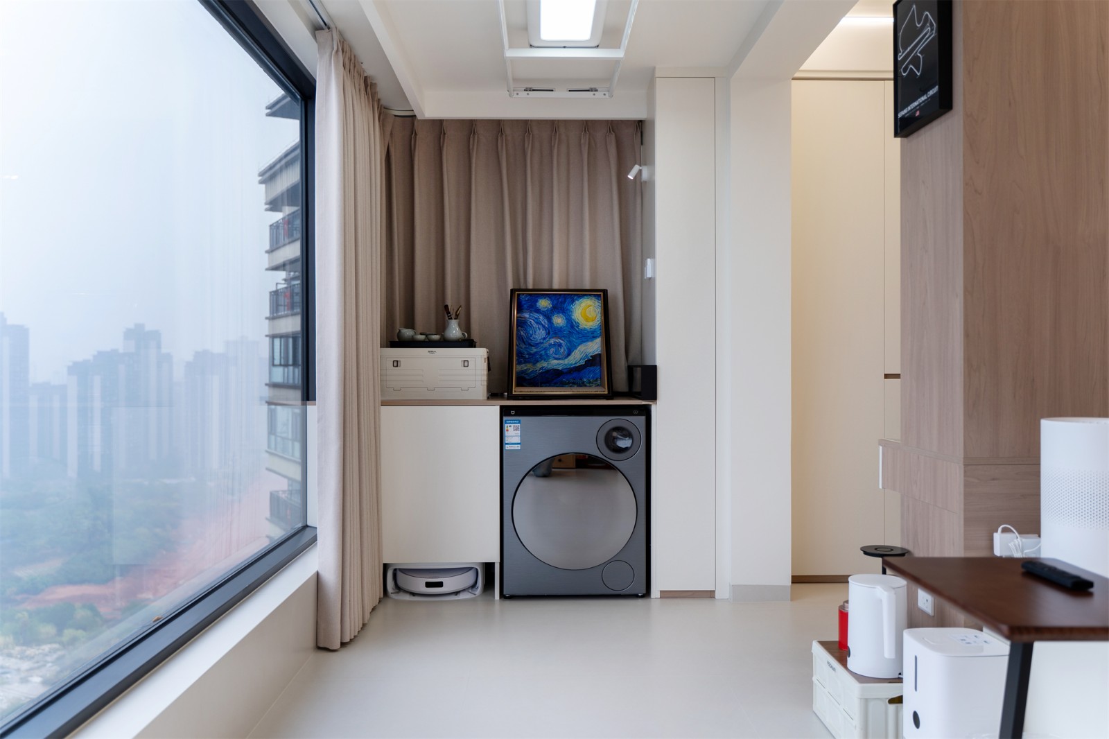 大唐新希望臻園116平奶油風(fēng)陽臺裝修實景圖