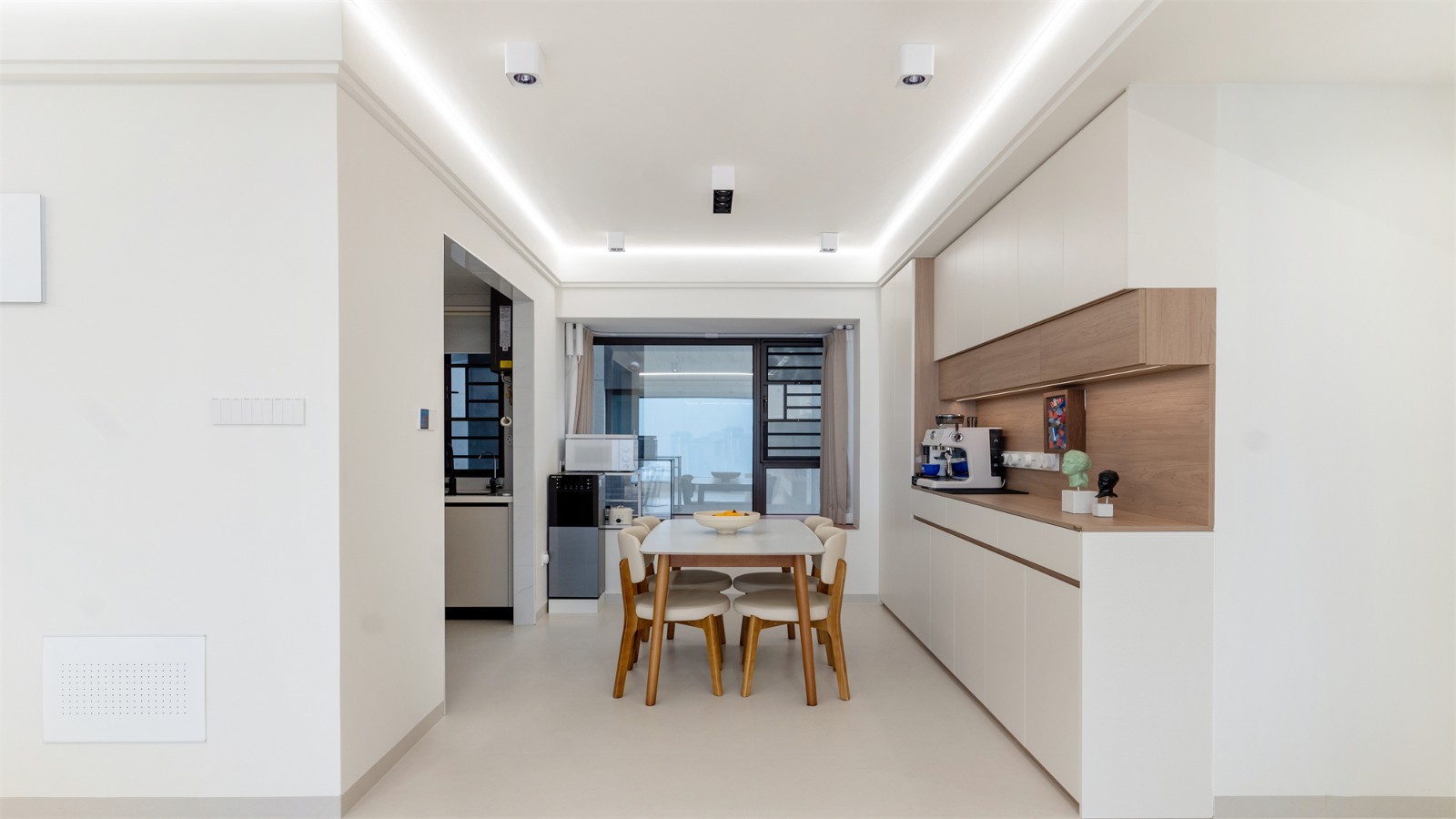 大唐新希望臻園116平奶油風(fēng)餐廳裝修實景圖