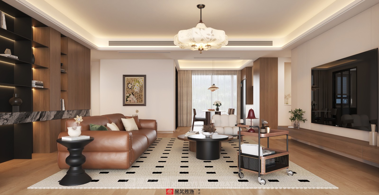 建發(fā)養(yǎng)云180平現(xiàn)代風(fēng)格客廳裝修效果圖