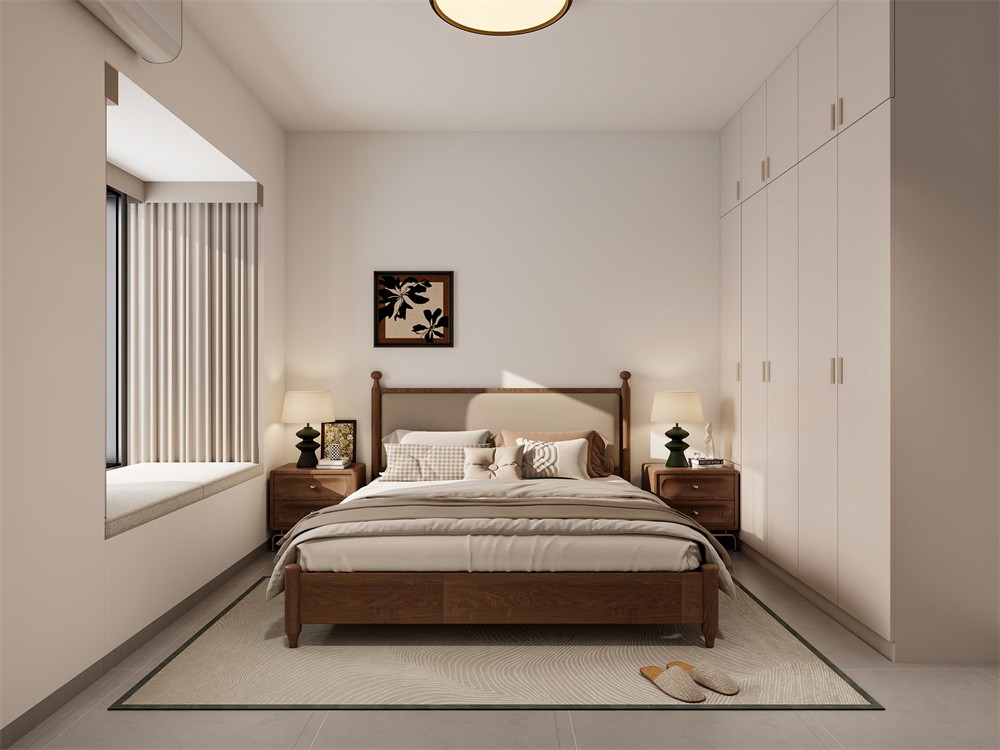 建工城140平現(xiàn)代風(fēng)格臥室裝修效果圖