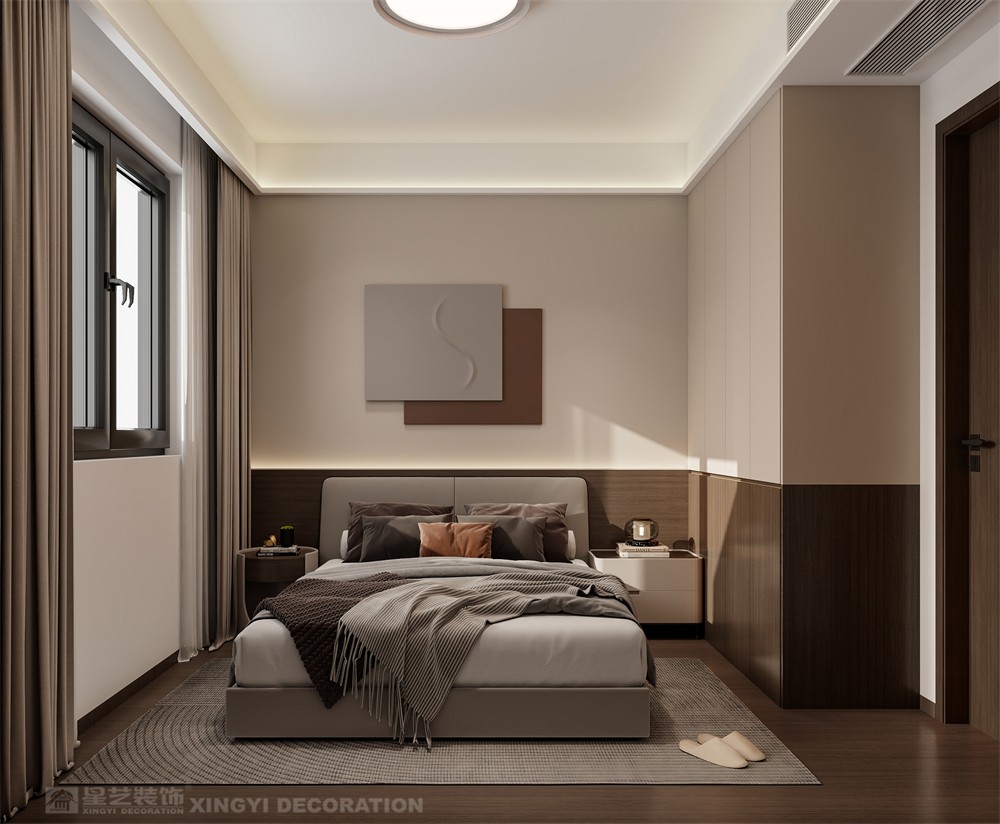 華潤西園潤府143平意式輕奢臥室裝修效果圖