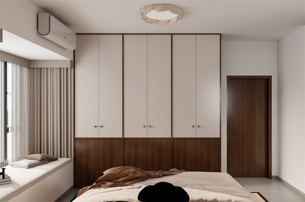 建工城140平現(xiàn)代風(fēng)格臥室裝修效果圖