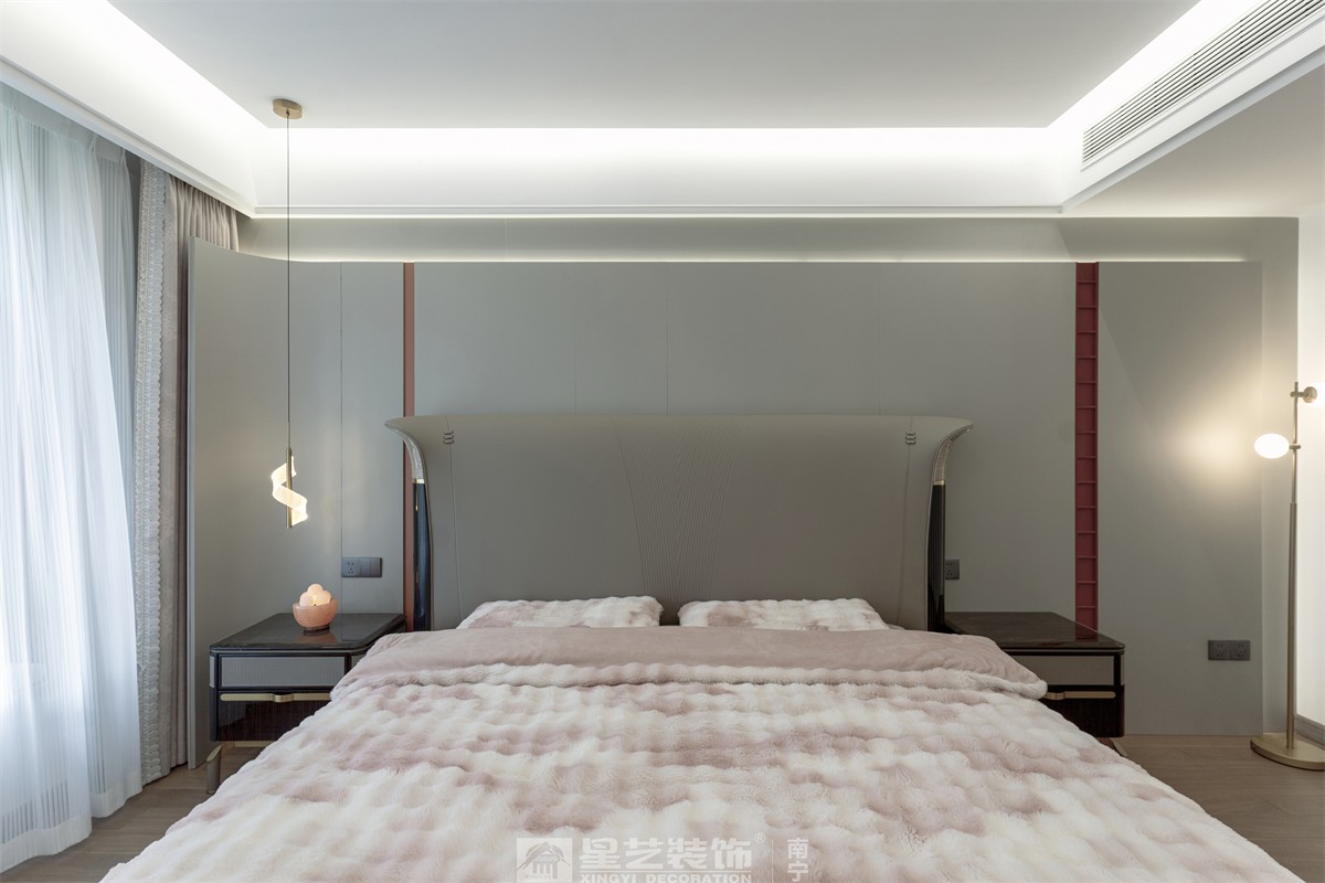 德澤苑220平現(xiàn)代簡(jiǎn)約臥室裝修完工實(shí)景圖