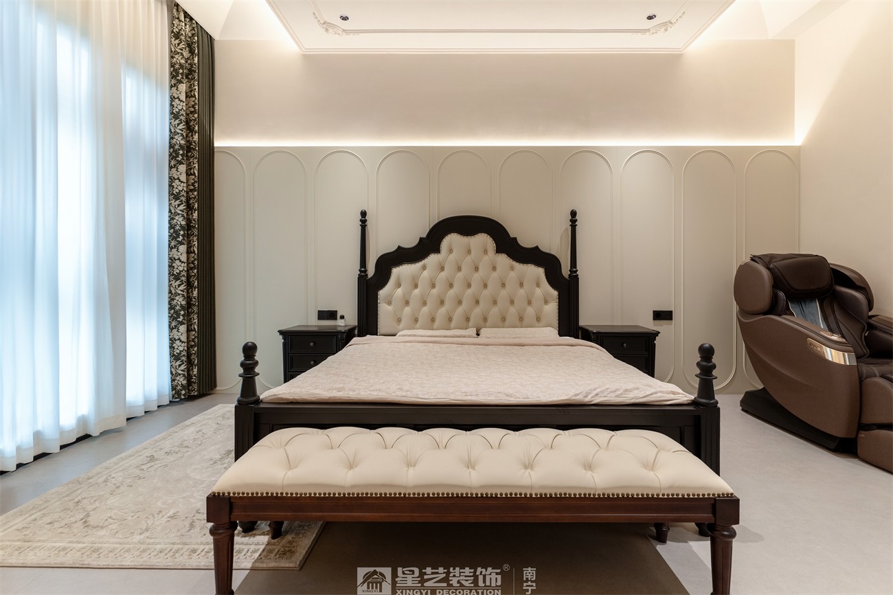 盛世江山300平中古風臥室裝修完工實景圖