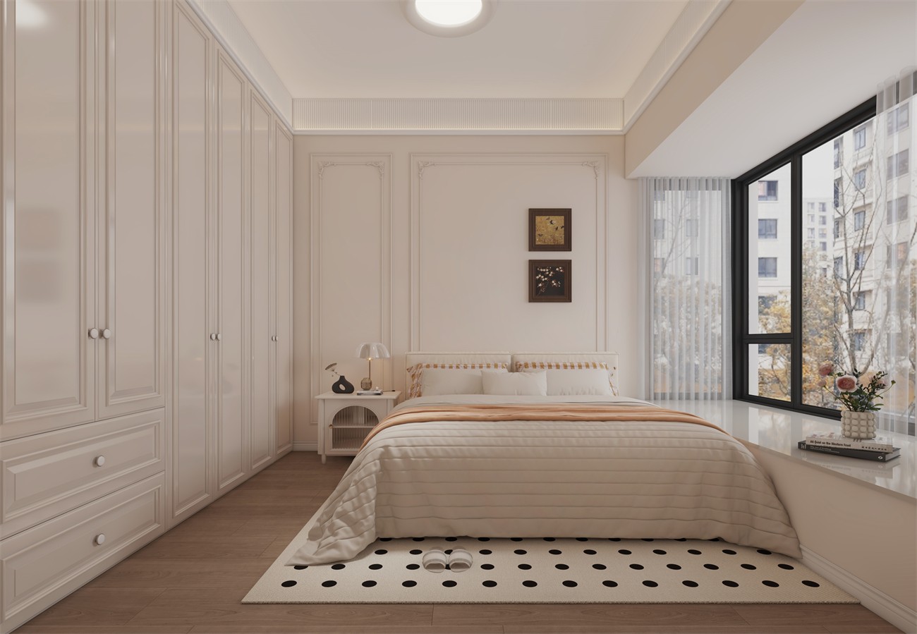 建發(fā)縵云147平法式風(fēng)格臥室裝修效果圖