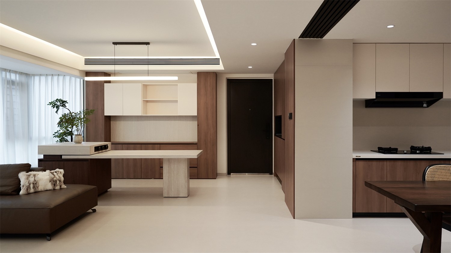 北投溪境119平中古風入戶裝修完工實景圖