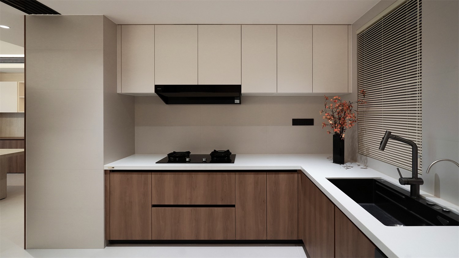 北投溪境119平中古風廚房裝修完工實景圖